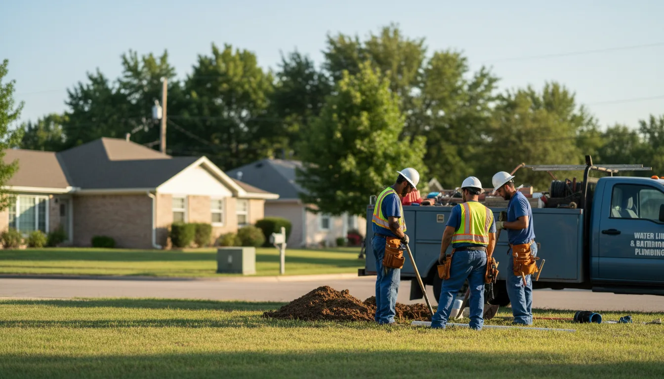 Residential water line and bathroom plumbing service in Munday, TX